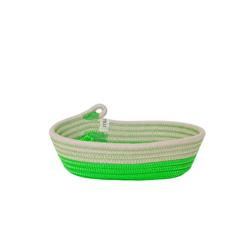 Petite Oval Basket - Neon Green (BSK103451W-XXS) Main Image